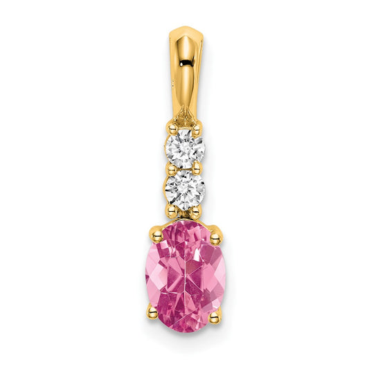 Oval Gemstone & Diamond Pendants