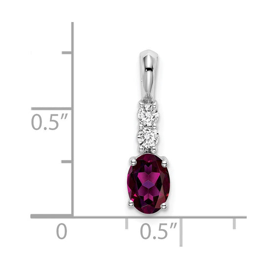 Oval Gemstone & Diamond Pendants