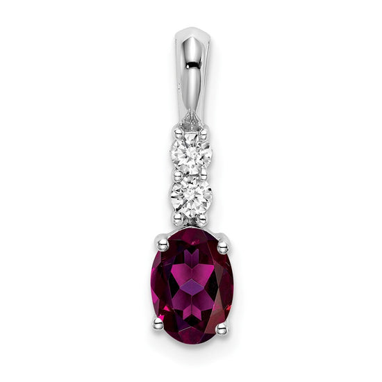 Oval Gemstone & Diamond Pendants
