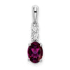 Oval Gemstone & Diamond Pendants