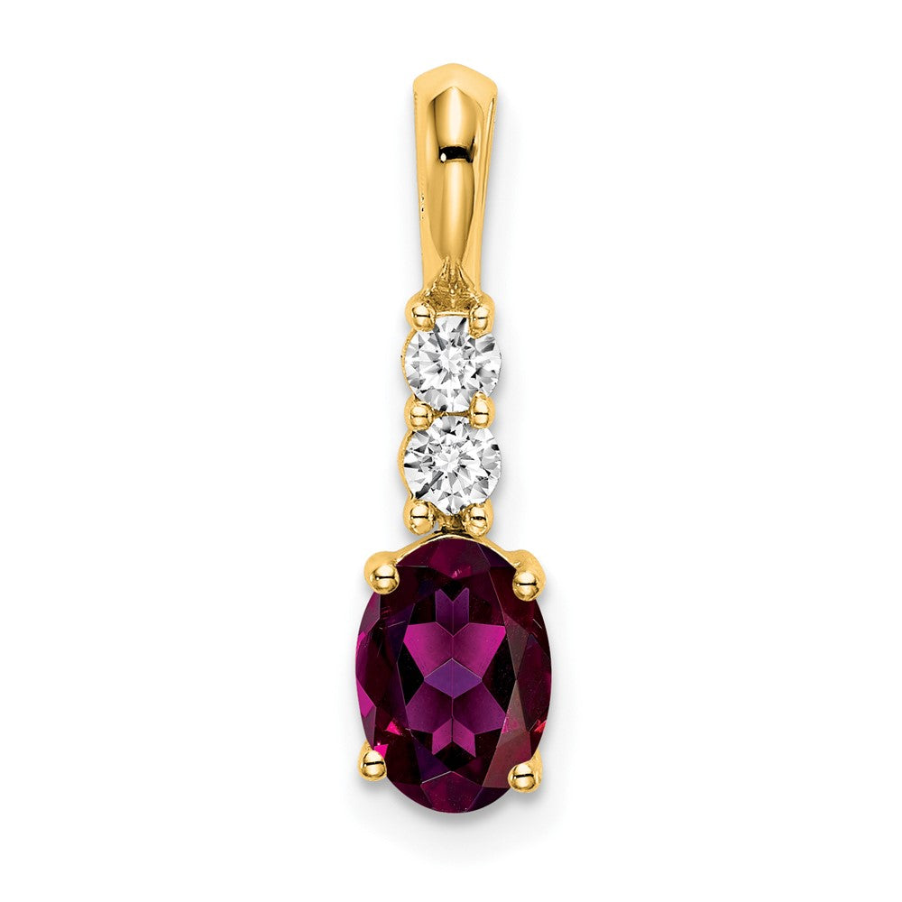 Oval Gemstone & Diamond Pendants