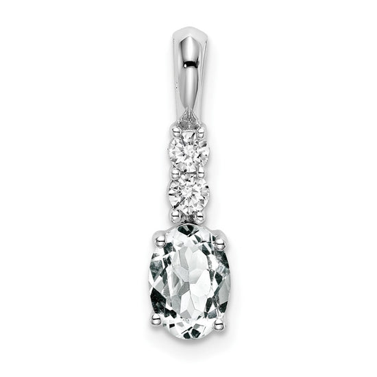 Oval Gemstone & Diamond Pendants