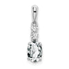 Oval Gemstone & Diamond Pendants