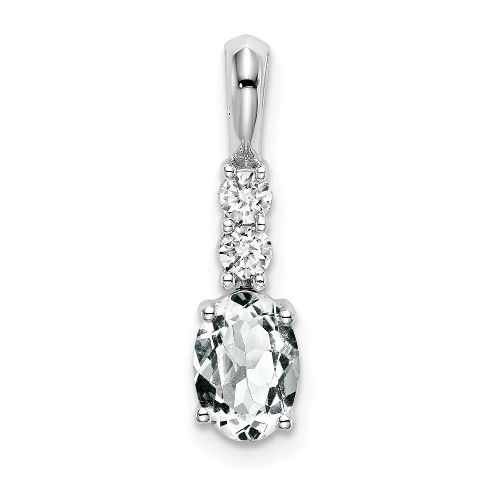 Oval Gemstone & Diamond Pendants