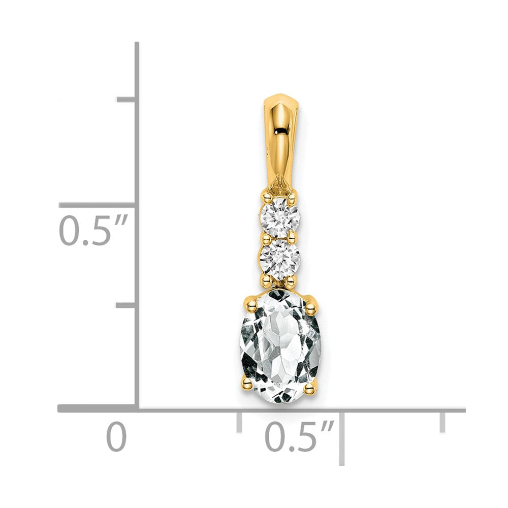 Oval Gemstone & Diamond Pendants