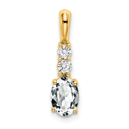 Oval Gemstone & Diamond Pendants