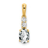 Oval Gemstone & Diamond Pendants