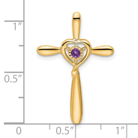 Gemstone Cross with Heart Chain Slides