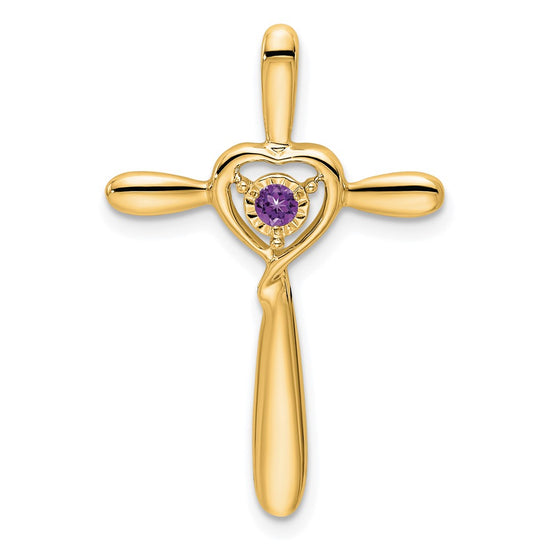 Gemstone Cross with Heart Chain Slides