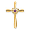 Gemstone Cross with Heart Chain Slides