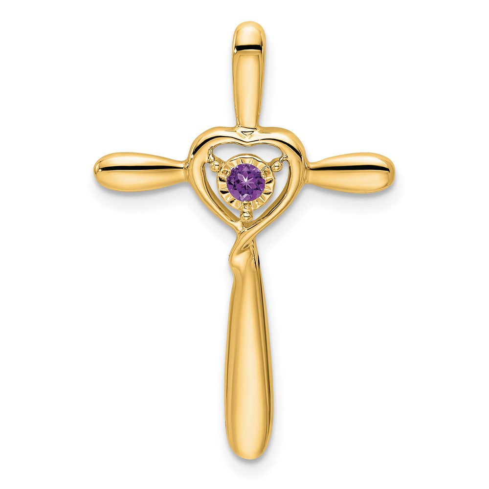 Gemstone Cross with Heart Chain Slides