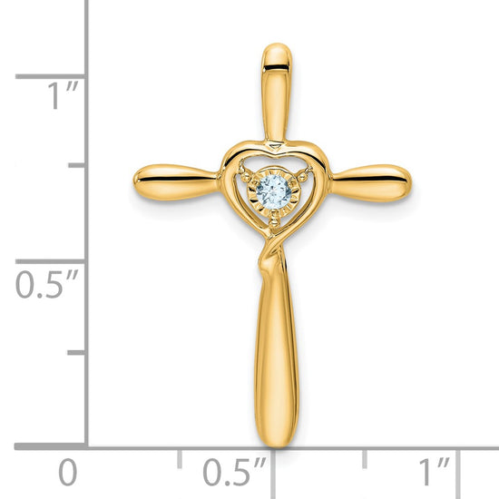 Gemstone Cross with Heart Chain Slides