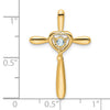 Gemstone Cross with Heart Chain Slides