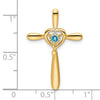 Gemstone Cross with Heart Chain Slides