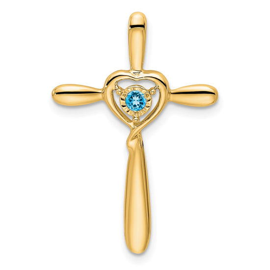 Gemstone Cross with Heart Chain Slides
