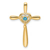 Gemstone Cross with Heart Chain Slides