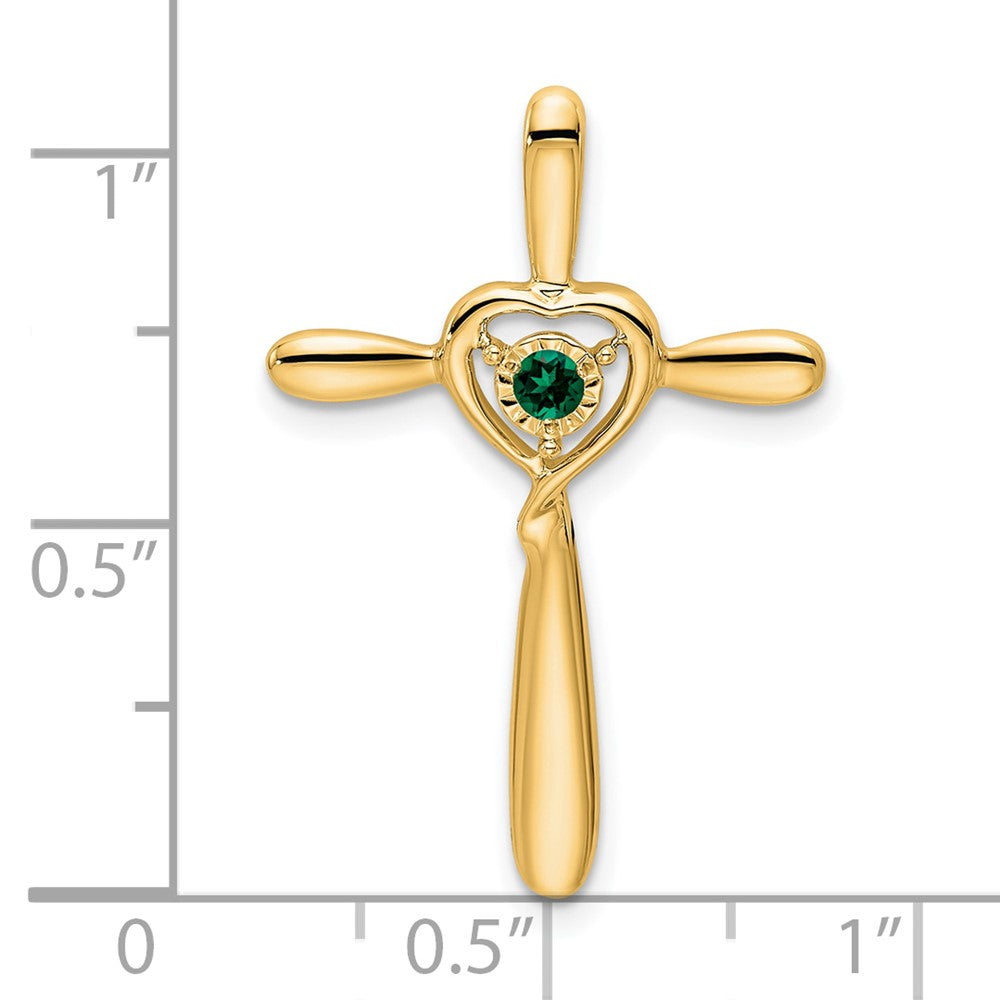 Gemstone Cross with Heart Chain Slides