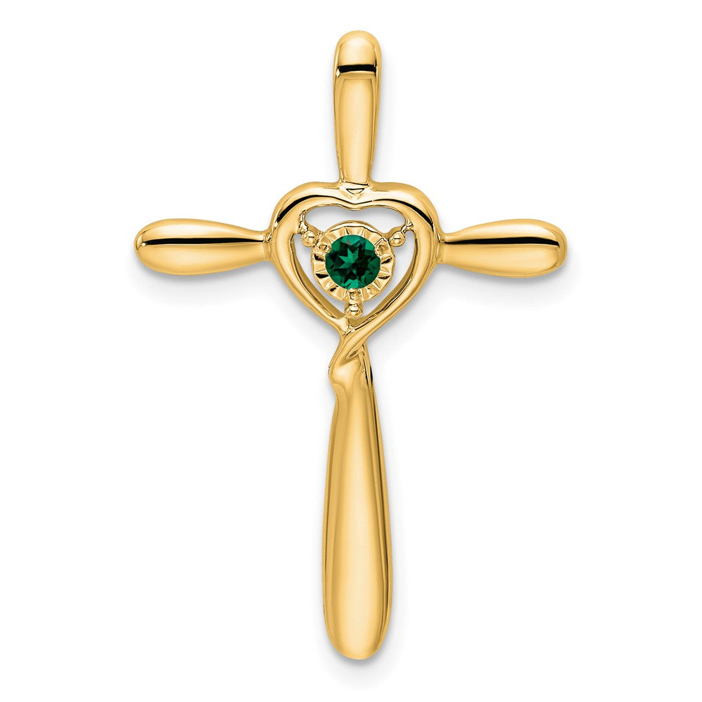Gemstone Cross with Heart Chain Slides