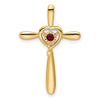 Gemstone Cross with Heart Chain Slides