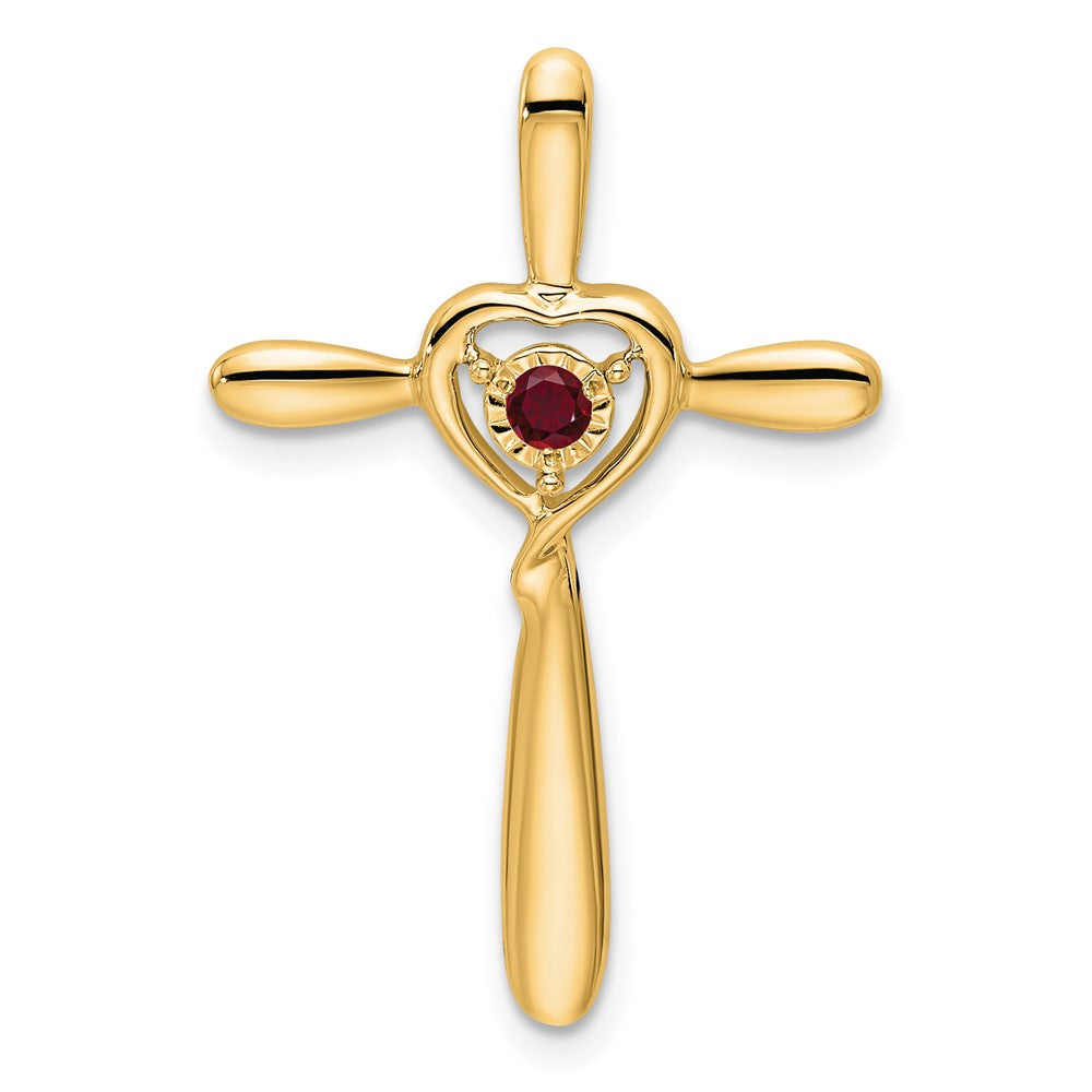 Gemstone Cross with Heart Chain Slides