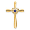 Gemstone Cross with Heart Chain Slides