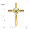 Gemstone Cross with Heart Chain Slides