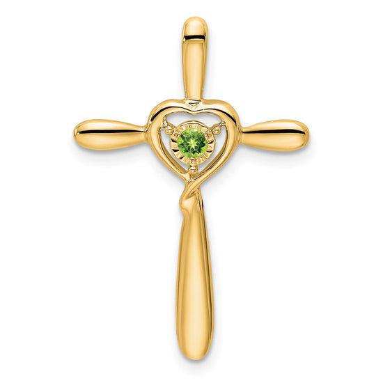 Gemstone Cross with Heart Chain Slides