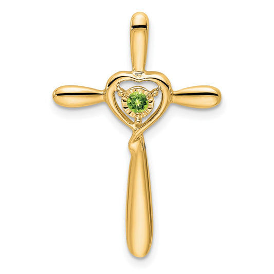 Gemstone Cross with Heart Chain Slides
