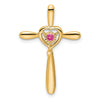 Gemstone Cross with Heart Chain Slides