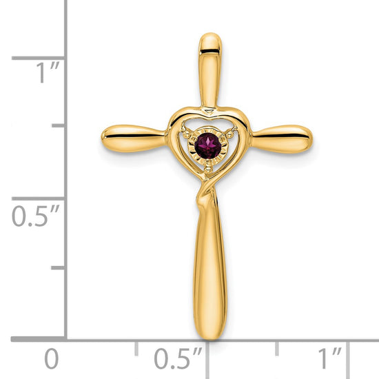 Gemstone Cross with Heart Chain Slides
