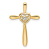 Gemstone Cross with Heart Chain Slides