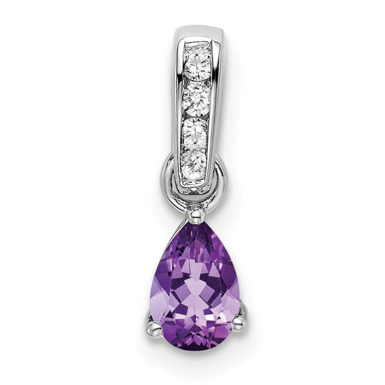 Pear Gemstone & Diamond Pendants