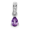 Pear Gemstone & Diamond Pendants