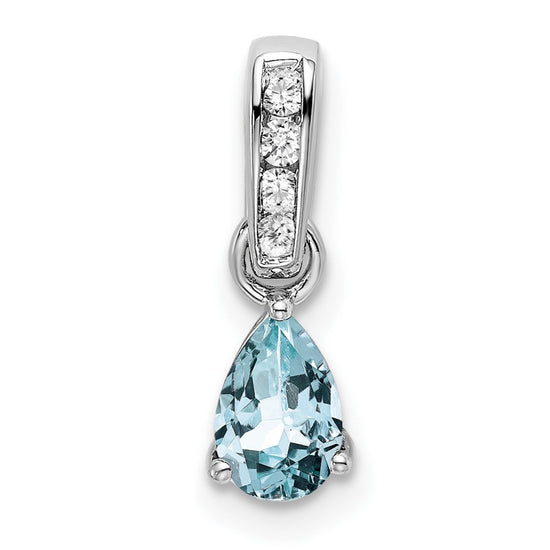 Pear Gemstone & Diamond Pendants