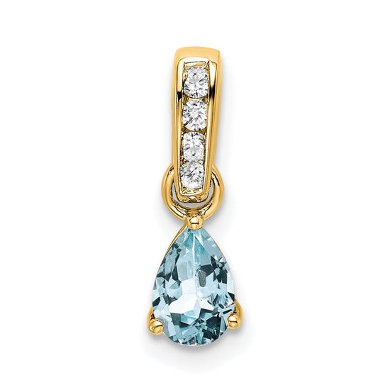 Pear Gemstone & Diamond Pendants