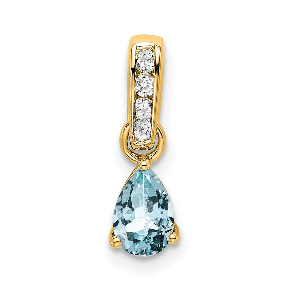 Pear Gemstone & Diamond Pendants