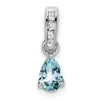 Pear Gemstone & Diamond Pendants