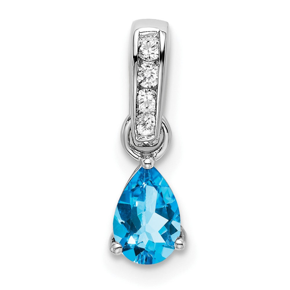 Pear Gemstone & Diamond Pendants