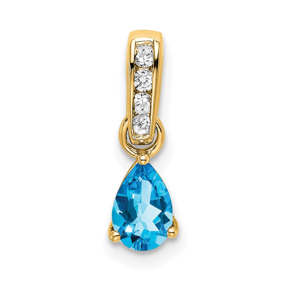 Pear Gemstone & Diamond Pendants