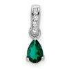 Pear Gemstone & Diamond Pendants