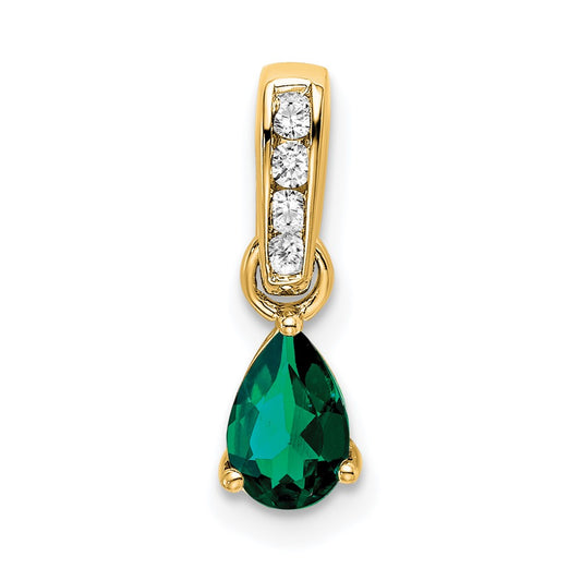 Pear Gemstone & Diamond Pendants