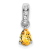 Pear Gemstone & Diamond Pendants