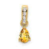 Pear Gemstone & Diamond Pendants