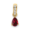 Pear Gemstone & Diamond Pendants