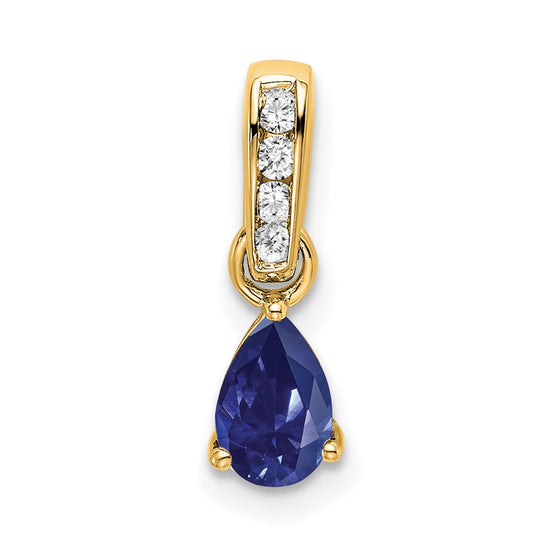 Pear Gemstone & Diamond Pendants