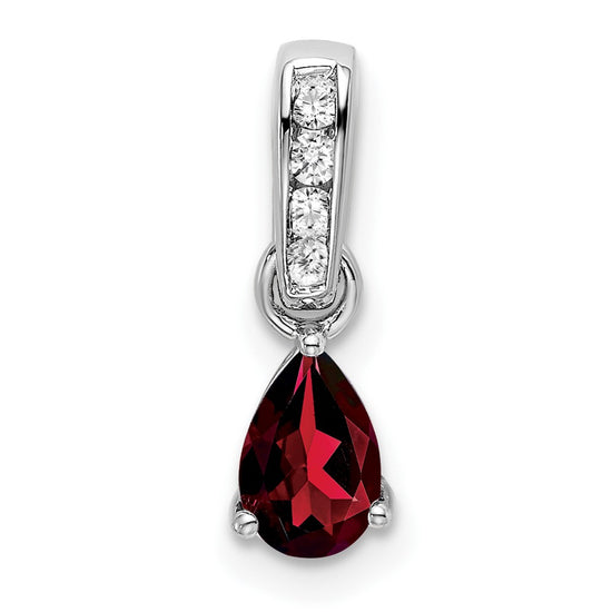 Pear Gemstone & Diamond Pendants