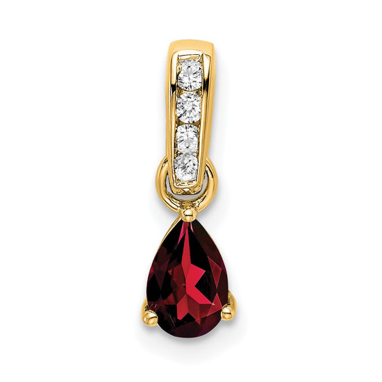 Pear Gemstone & Diamond Pendants