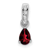 Pear Gemstone & Diamond Pendants