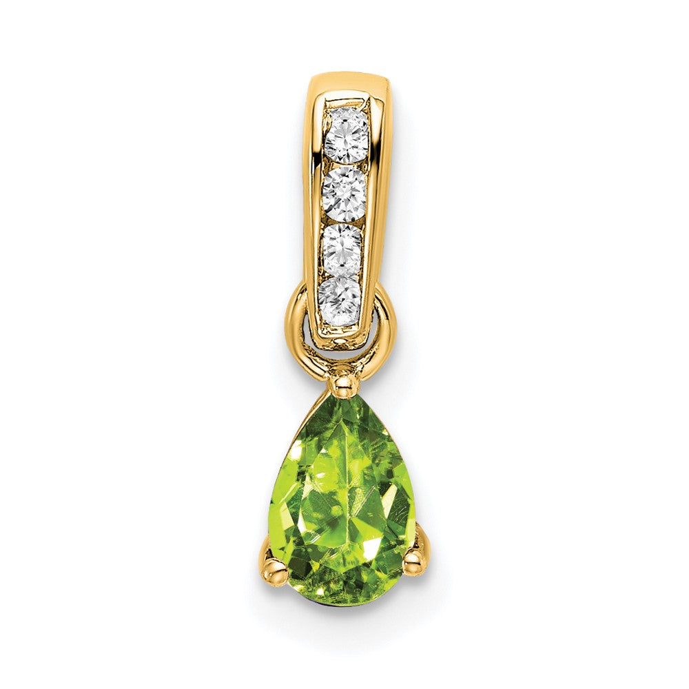 Pear Gemstone & Diamond Pendants