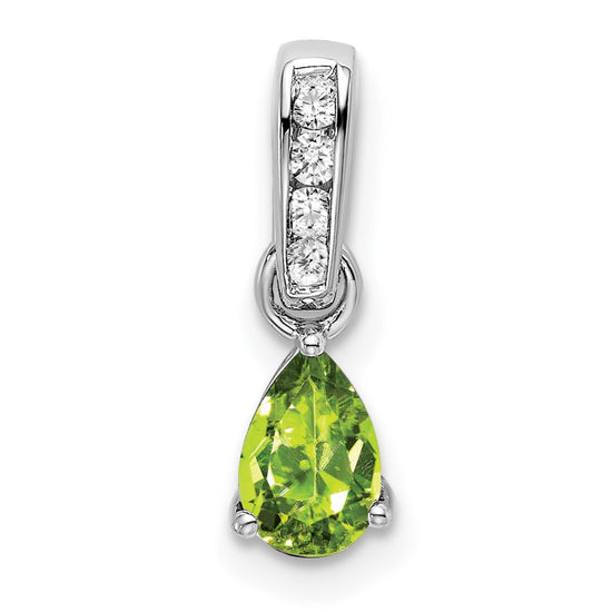 Pear Gemstone & Diamond Pendants